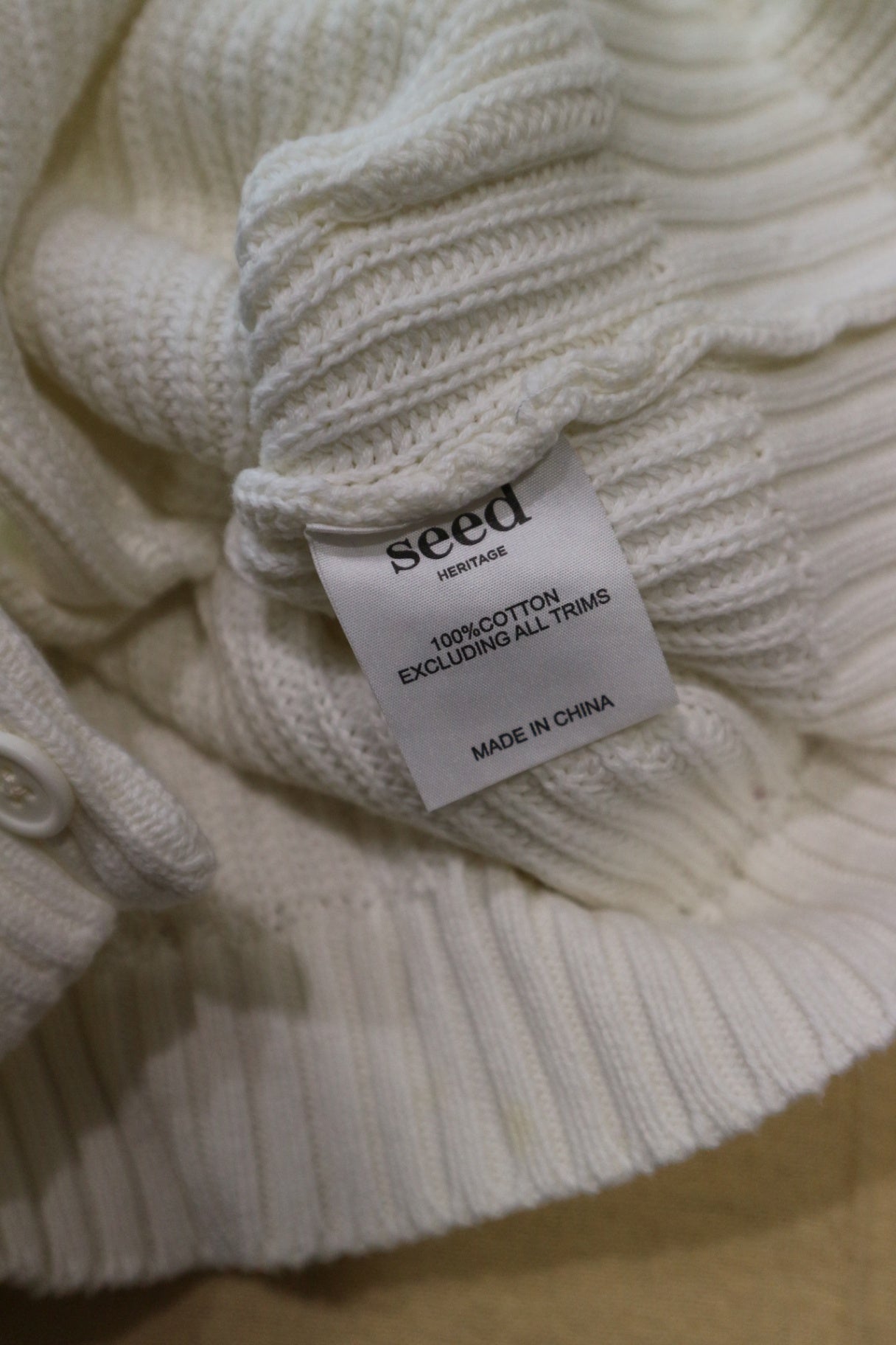 Seed Heritage Cardigan, White, 0