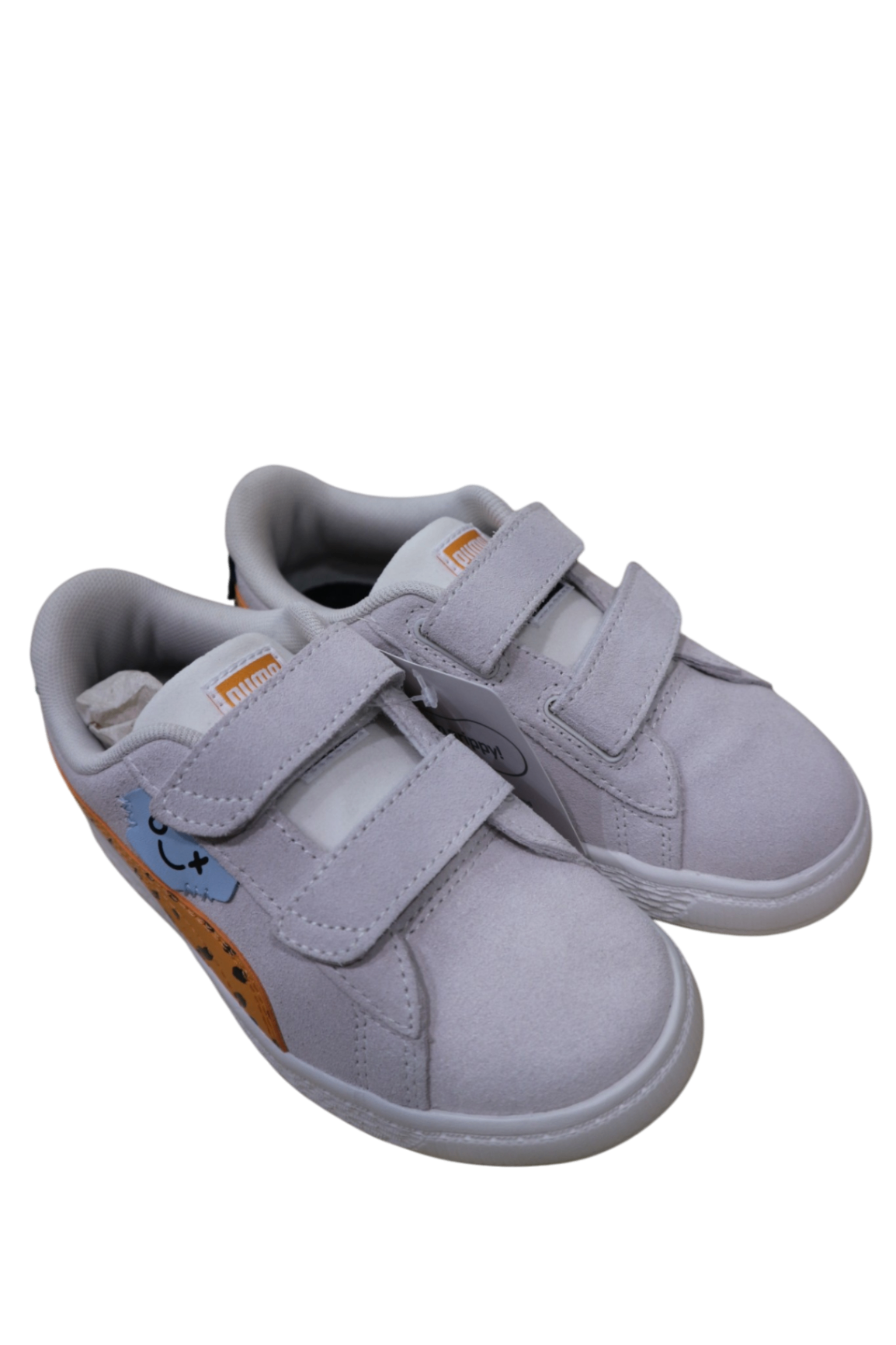 Puma Sneakers, White, grey, orange, teal, US 12/EUR 29