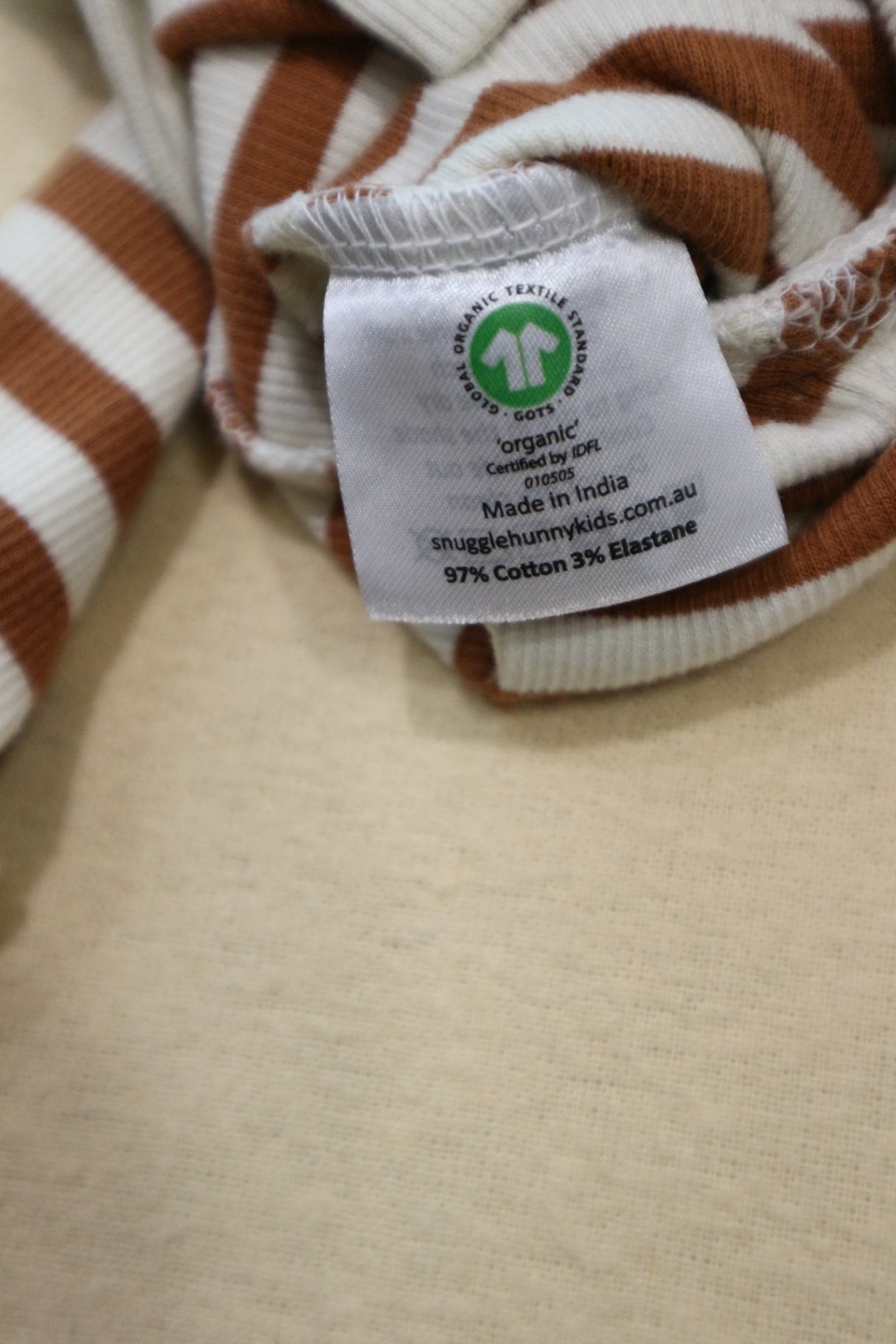 Snuggle Hunny Kids Jumpsuit, Brown and White, 0000