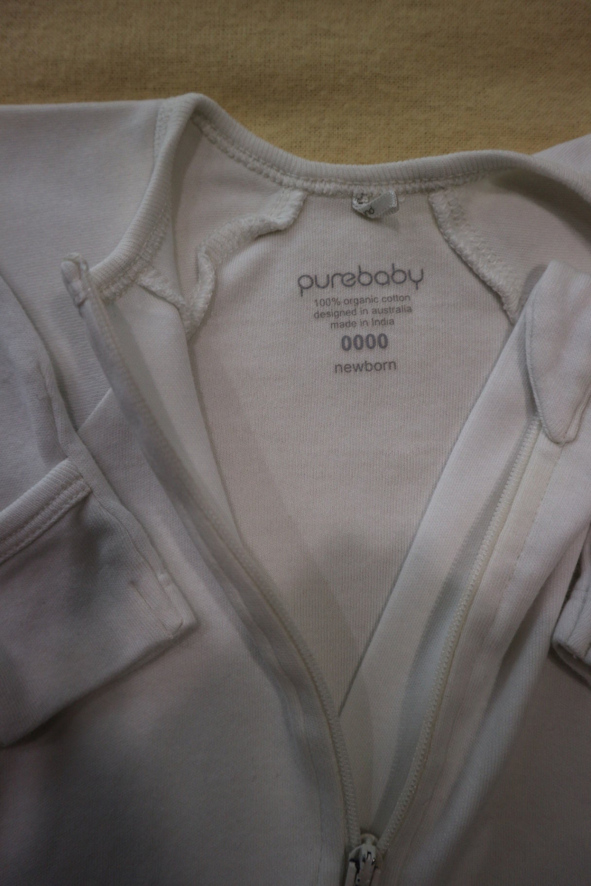 Purebaby Jumpsuit, White, 0000