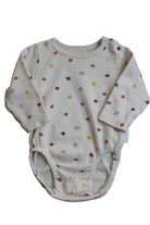 Purebaby Bodysuit, Cream with multicolour print, 00