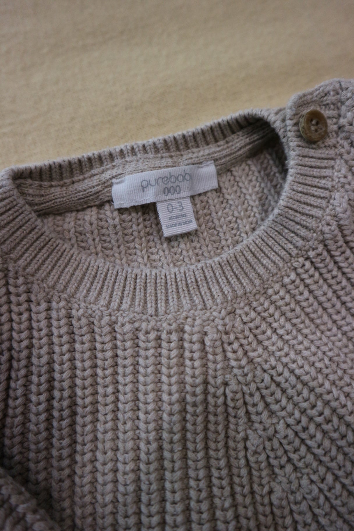 Purebaby Jumper, Beige, 000