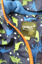 Gelert Jacket, Navy blue with green and blue dinosaur print and orange accents, 2-3