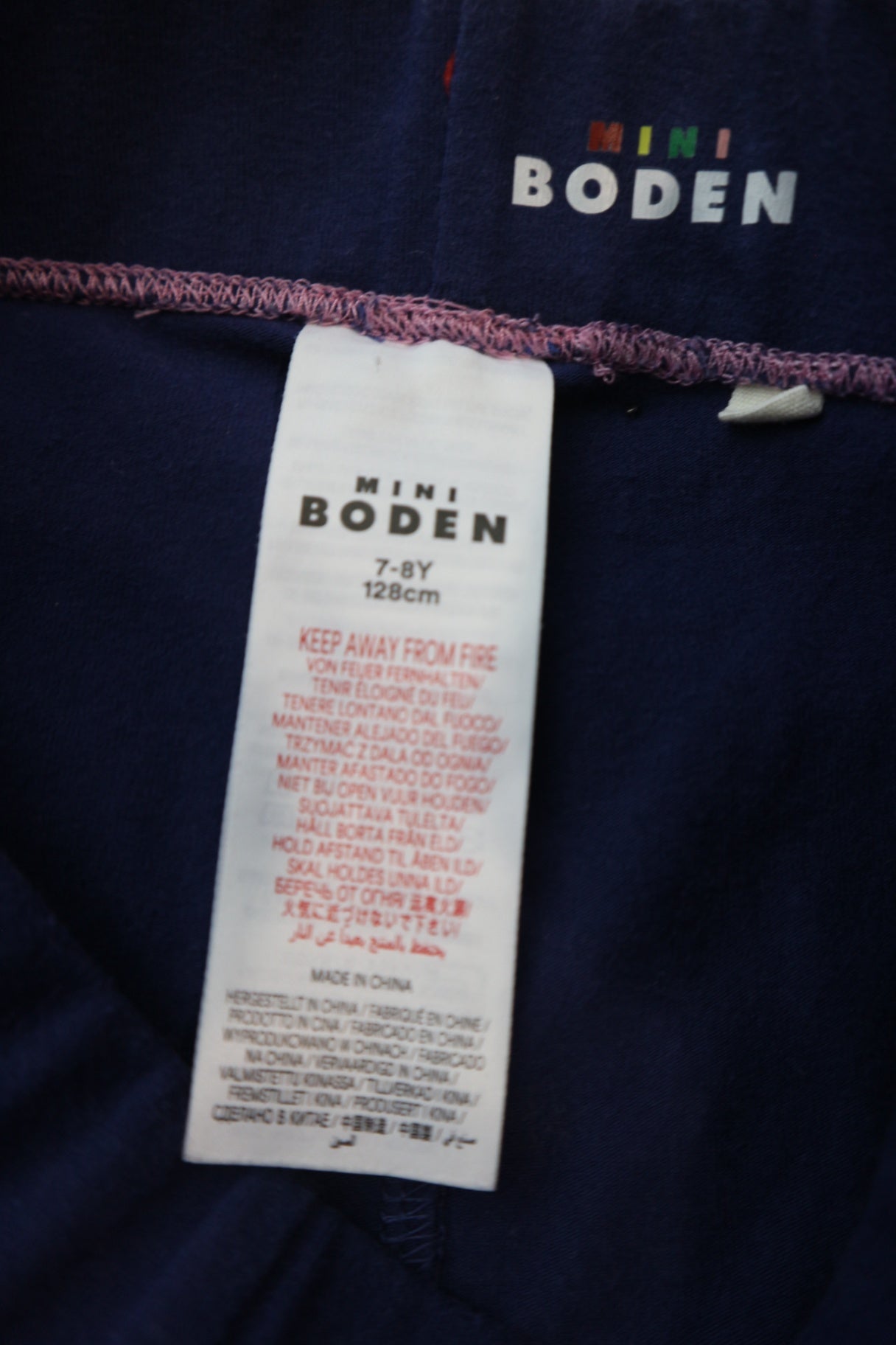 Mini Boden Leggings, Blue, 7-8