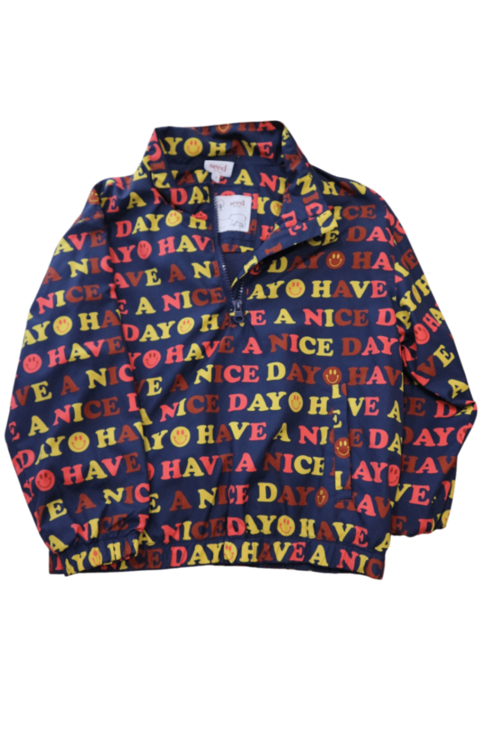 Seed Heritage Jacket, Navy blue with red and yellow print, 6