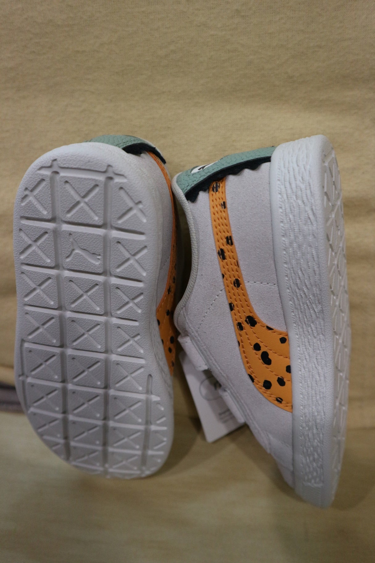 Puma Sneakers, White, grey, orange, teal, US 12/EUR 29
