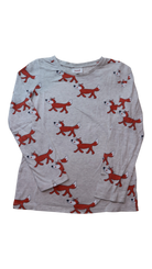 Seed Heritage Long-Sleeve T-Shirt, Grey with Red Print, 8