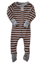 Snuggle Hunny Kids Jumpsuit, Brown and White, 0000