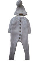 Little B Jumpsuit & Hat Set, White, 000