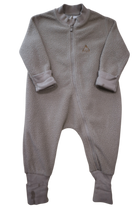 Bonds Fleece Jumpsuit, Taupe Grey, 0