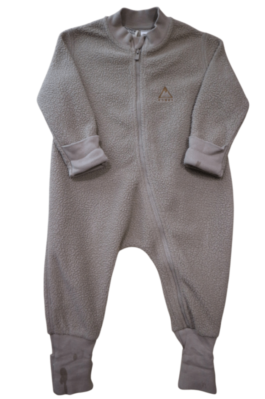 Bonds Fleece Jumpsuit, Taupe Grey, 0