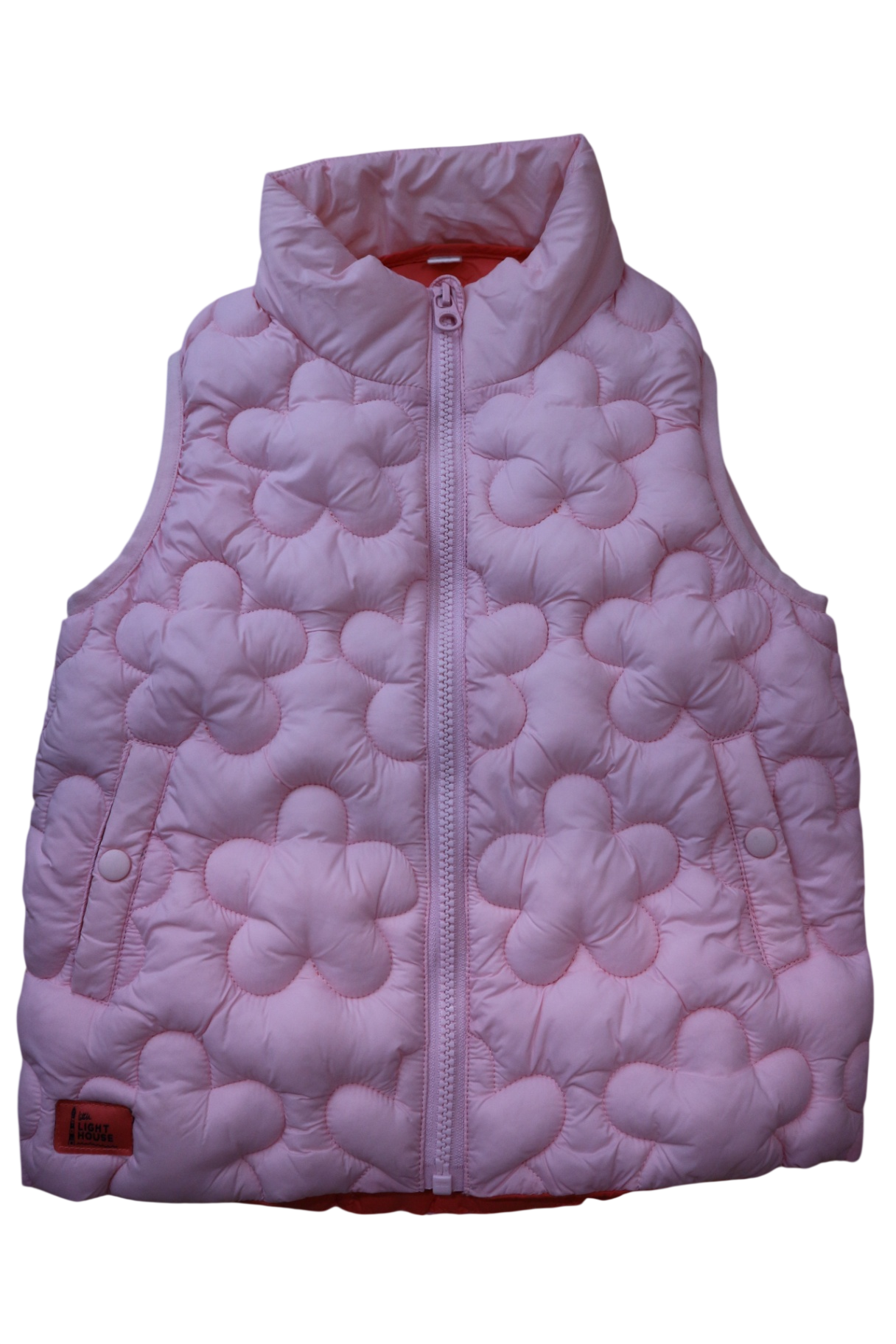 The Light House Puffer Vest, Pink/Coral inner, 5