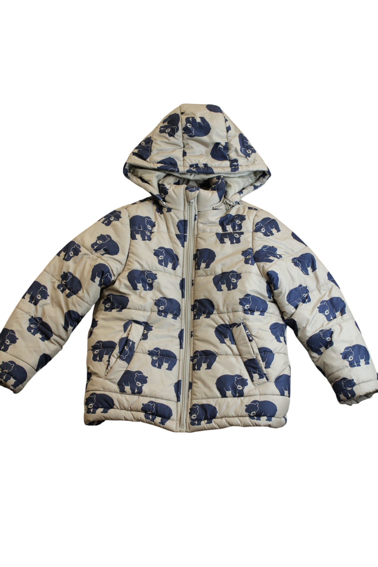 Seed Puffer Jacket, Brown with black bears, 6