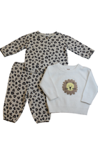 Cotton On Outfit, 3pcs, Beige leopard and cream, 0