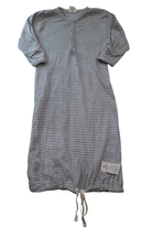 Nature Baby Sleepsuit, Grey and white striped, 00