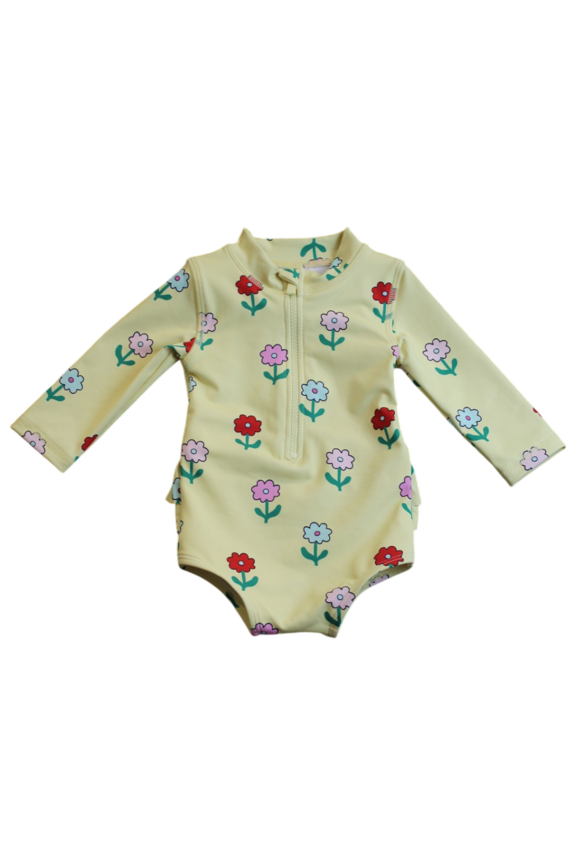 Cotton On Swimsuit, Pale yellow with multicolour floral print, 000