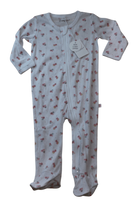 Marquise Playsuit, White with pink floral print, 0