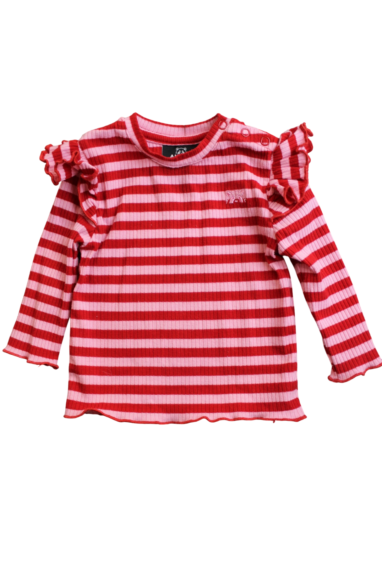 Animal Crackers Long-Sleeve T-Shirt, Red and Pink, 0