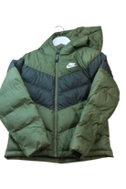 Nike Puffer Jacket, Olive green and black, 8-10