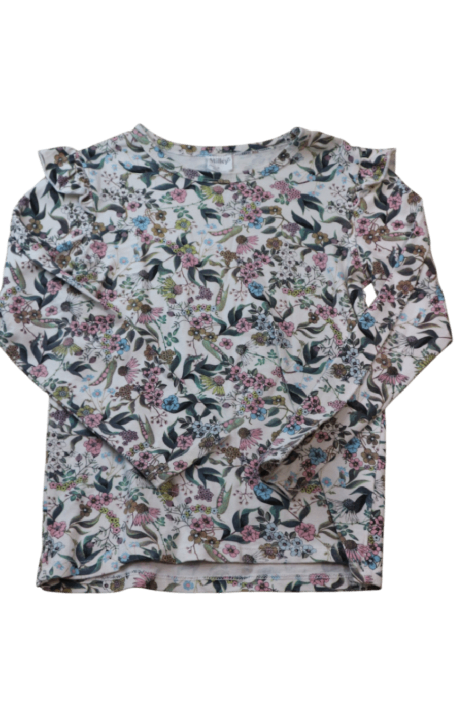 Milky Long-Sleeve T-Shirt, floral print, 8