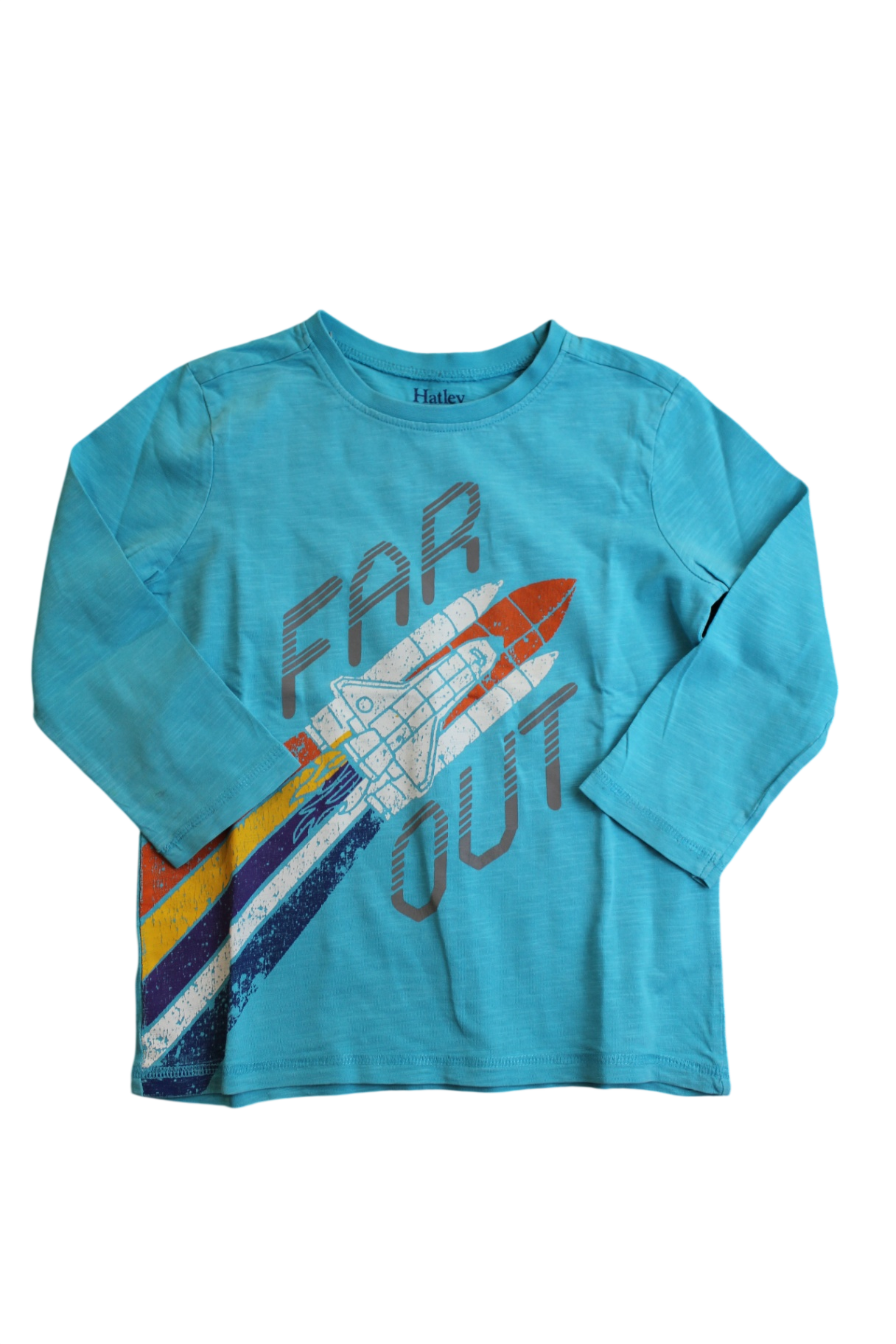 Hatley Long-Sleeve T-Shirt, Turquoise Blue, 3
