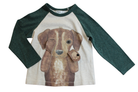 Bebe by Minihaha Long-Sleeve T-Shirt, Green, Beige marle, 3-D Dog, 3