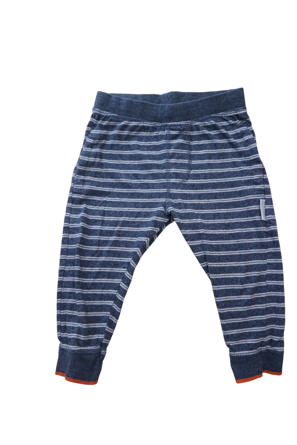Purebaby Pants, Navy blue with white stripes, 1