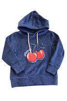 Ghanda Hoodie, Navy Blue/Cherry applique, 4