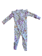 Snuggle Hunny Jumpsuit, White with multicolour floral print, 0
