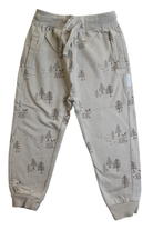 Purebaby Trackpants, Beige/reindeer, 3