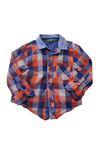 Baker Shirt, Blue, orange, red and grey, 3