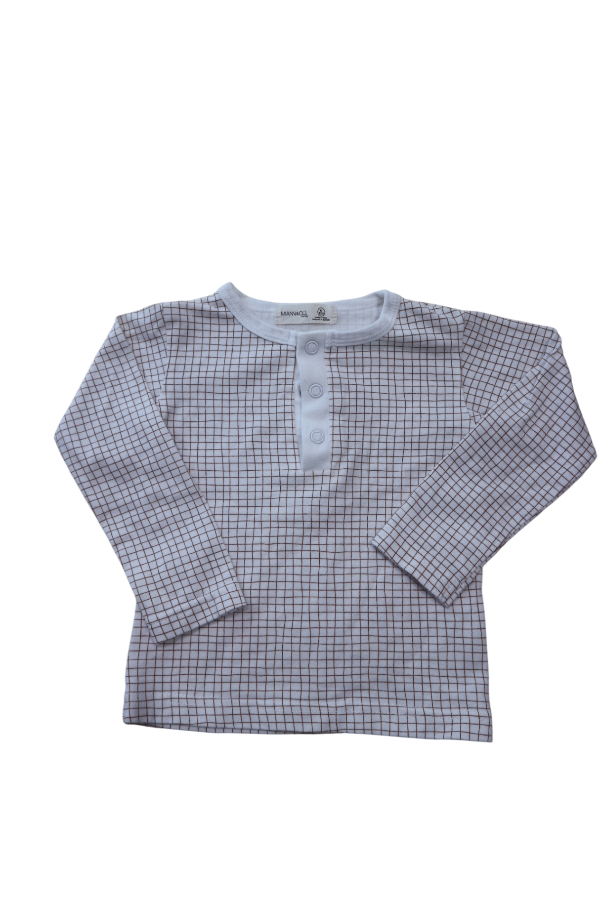 MIAN&Co Long-Sleeve T-Shirt, cream, tan, 0