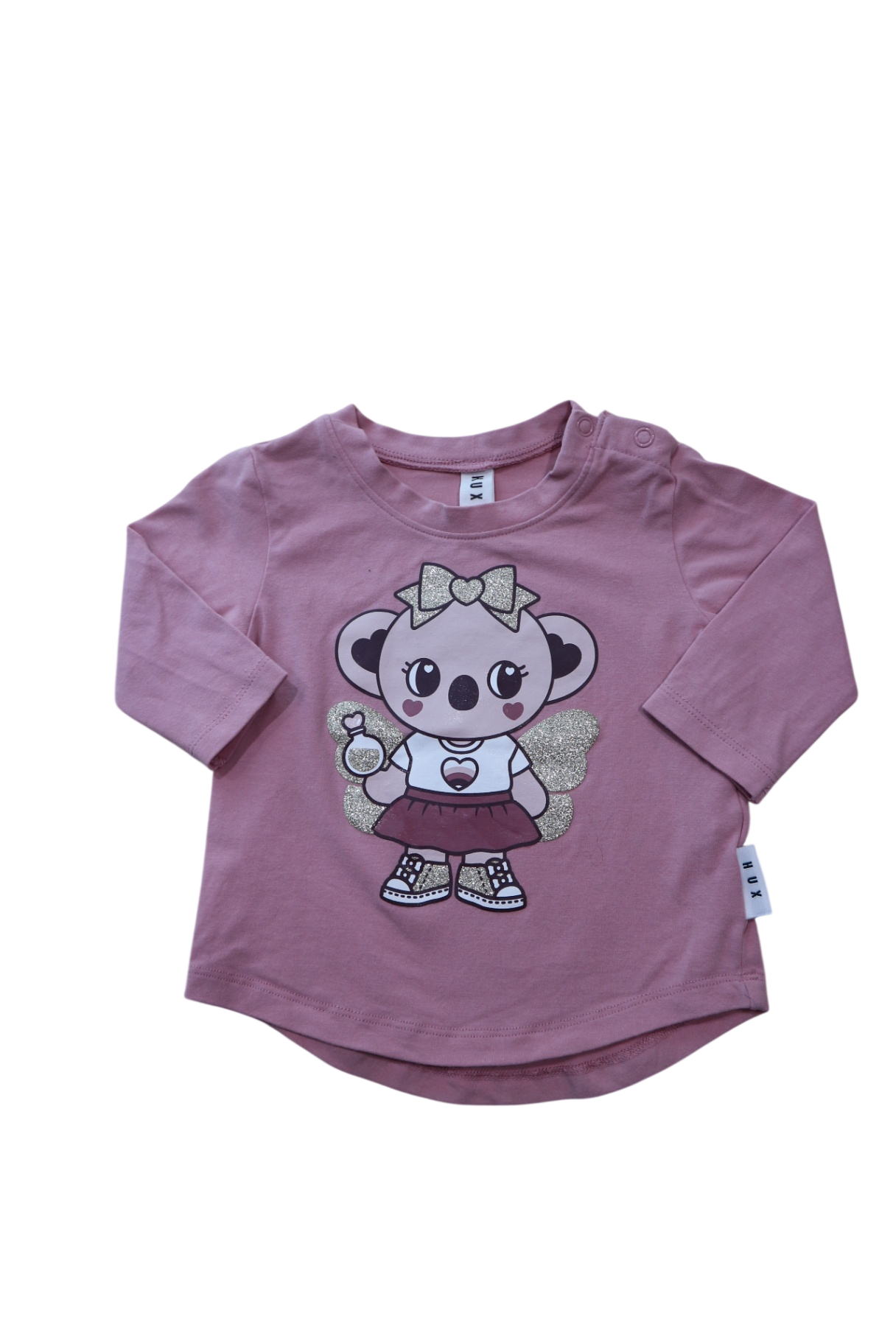 HUX Long-Sleeve T-Shirt, Dusty mauve pink, Not visible