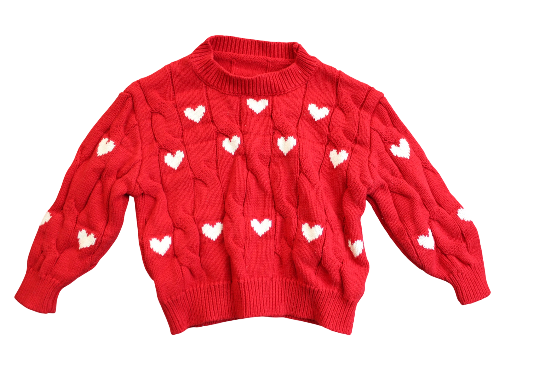 Unbranded Jumper, Red/Love hearts, 1