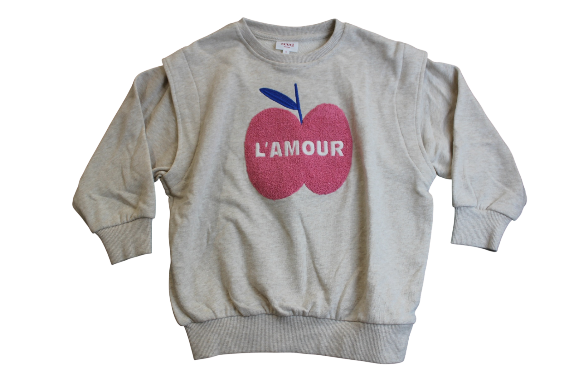 Seed Jumper, Beige, Pink and blue apple, 5
