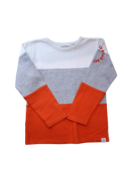 Country Road Long-Sleeve T-Shirt, White Grey Orange, 8