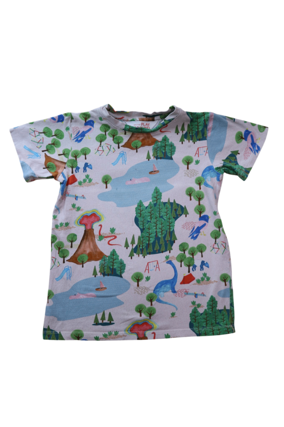 Gorman Playground T-Shirt, Light Grey Park Multi, 5-6Y