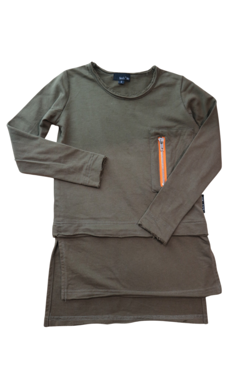 Lil MR Long sleeve T-shirt, Khaki, 4