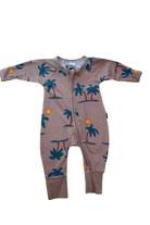 Bonds Jumpsuit, Brown w Palm Trees, 0000