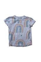 Minti T-Shirt, Grey w Rainbow, 12-18M
