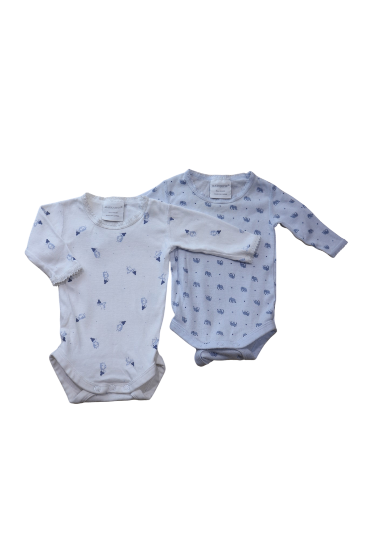 Marquise Bodysuit, White and Blue, 0000