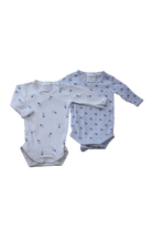 Marquise Bodysuit, White and Blue, 0000