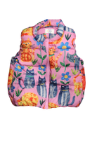 Gorman Playground Puffer Vest, Pink Multi, 12-18M