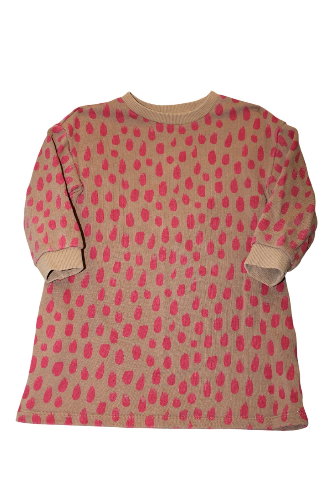 COS Jumper, Tan with Pink, 3