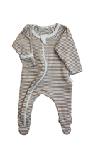 Purebaby Jumpsuit, Brown stripe, 00000