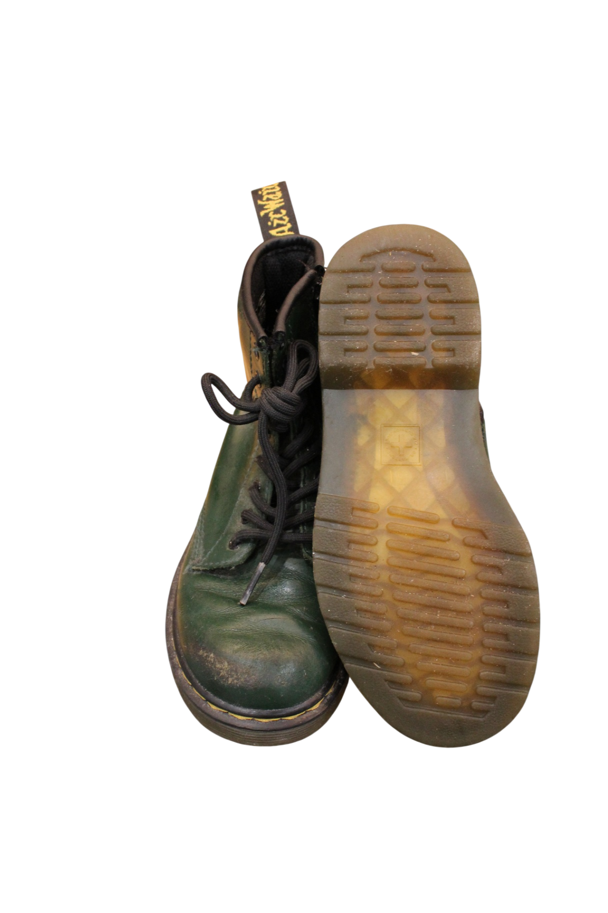 Dr. Martens Boots, Green, US 1/EUR 32