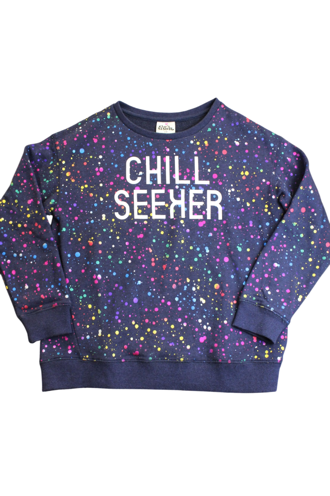Eve's Sister Jumper, Navy, metallic multi, 14