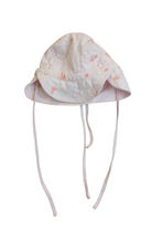 Toshi Sun Hat, White with pale pink floral print, S