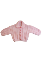 Handknit Knit Cardigan, Pink, 00