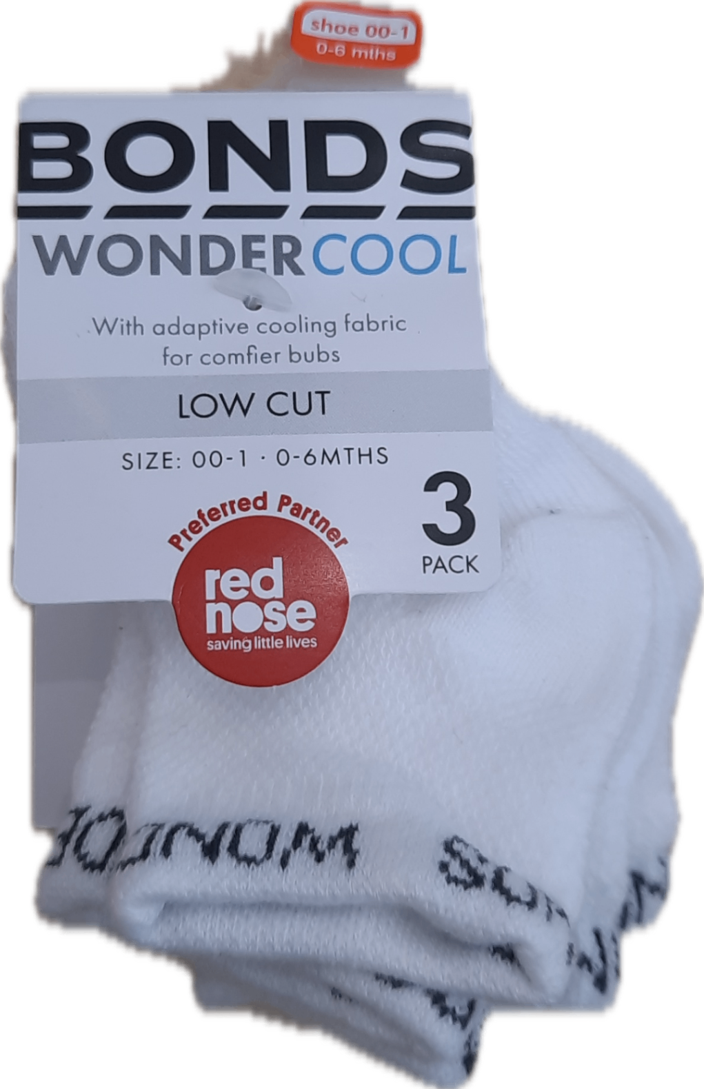 Bonds Socks, White, 00-1 / 0-6 mths